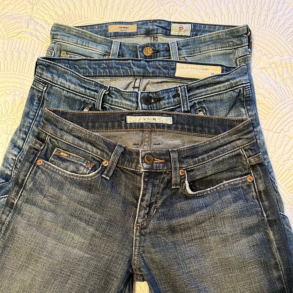 Size 26 premium denim bundle boot, skinny and crop